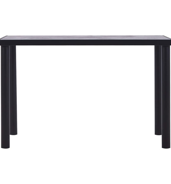 Esstisch Schwarz und Betongrau 120 x 60 x 75 cm MDF