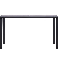 Esstisch Schwarz und Betongrau 140 x 70 x 75 cm MDF