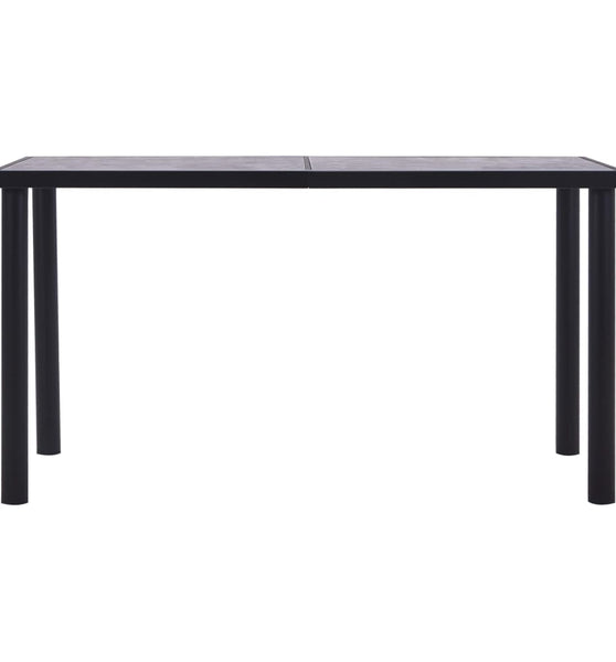 Esstisch Schwarz und Betongrau 140 x 70 x 75 cm MDF