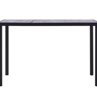 Esstisch Schwarz und Betongrau 160 x 80 x 75 cm MDF
