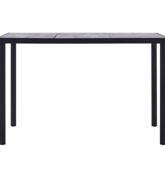 Esstisch Schwarz und Betongrau 160 x 80 x 75 cm MDF