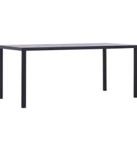 Esstisch Schwarz und Betongrau 180 x 90 x 75 cm MDF