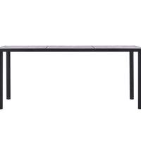 Esstisch Schwarz und Betongrau 180 x 90 x 75 cm MDF