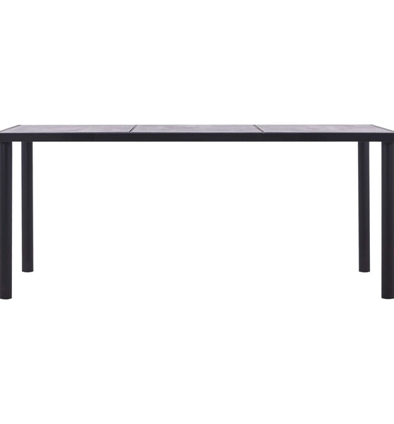 Esstisch Schwarz und Betongrau 180 x 90 x 75 cm MDF