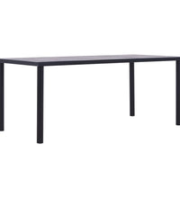 Esstisch Schwarz und Betongrau 200 x 100 x 75 cm MDF