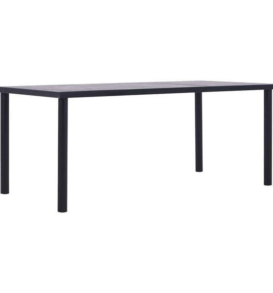 Esstisch Schwarz und Betongrau 200 x 100 x 75 cm MDF