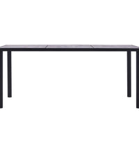 Esstisch Schwarz und Betongrau 200 x 100 x 75 cm MDF