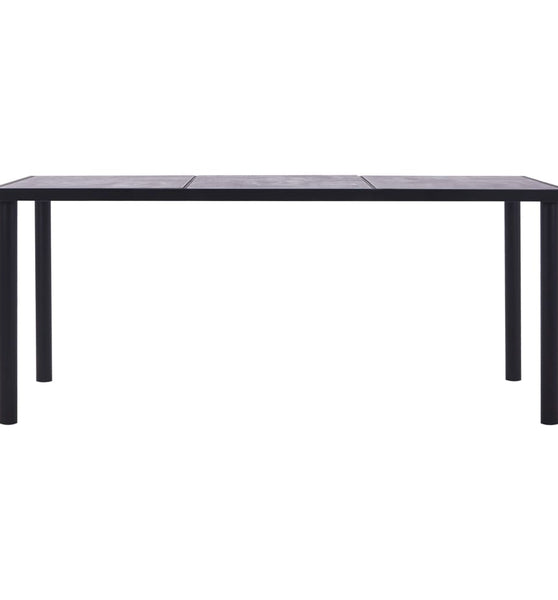 Esstisch Schwarz und Betongrau 200 x 100 x 75 cm MDF