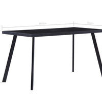 Esstisch Schwarz 140 x 70 x 75 cm Hartglas