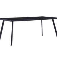 Esstisch Schwarz 160 x 80 x 75 cm Hartglas