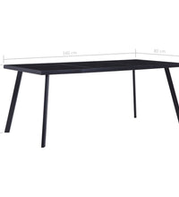 Esstisch Schwarz 160 x 80 x 75 cm Hartglas