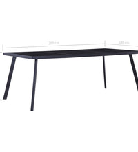 Esstisch Schwarz 200 x 100 x 75 cm Hartglas