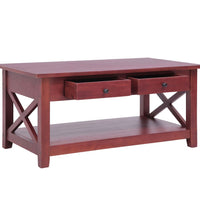 Couchtisch Braun 100×55×46 cm Massivholz Mahagoni