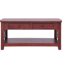 Couchtisch Braun 100×55×46 cm Massivholz Mahagoni