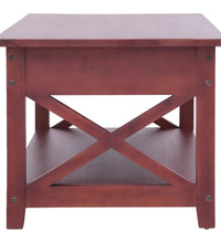 Couchtisch Braun 100×55×46 cm Massivholz Mahagoni