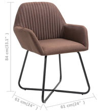 Esszimmerstühle 2 Stk. Braun Stoff