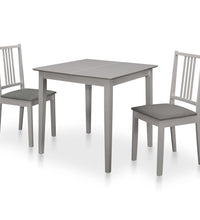 3-tlg. Essgruppe MDF Grau