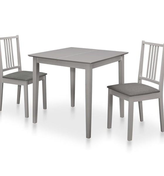 3-tlg. Essgruppe MDF Grau