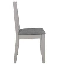 Esszimmerstühle mit Polstern 6 Stk. Grau Massivholz