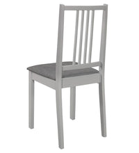 Esszimmerstühle mit Polstern 6 Stk. Grau Massivholz
