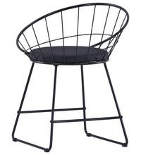 Esszimmerstühle mit Kunstledersitzen 6 Stk. Schwarz Stahl