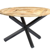 Esstisch Rund 120×76 cm Mango Massivholz