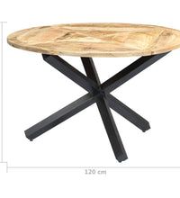 Esstisch Rund 120×76 cm Mango Massivholz