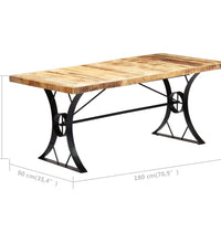 Esstisch 180×90×76 cm Mango Massivholz