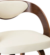 Esszimmerstühle 2 Stk. Creme Bugholz und Kunstleder