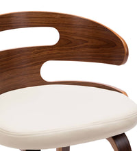 Esszimmerstühle 2 Stk. Creme Bugholz und Kunstleder