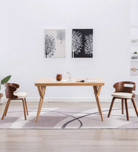 Esszimmerstühle 2 Stk. Creme Bugholz und Kunstleder