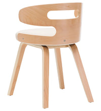 Esszimmerstühle 2 Stk. Creme Bugholz und Kunstleder