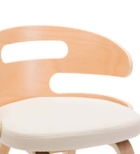Esszimmerstühle 2 Stk. Creme Bugholz und Kunstleder
