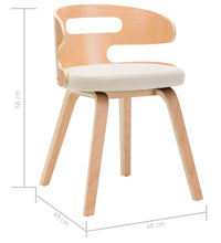 Esszimmerstühle 2 Stk. Creme Bugholz und Kunstleder