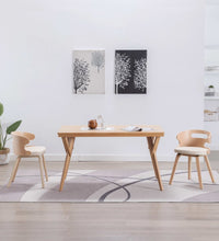 Esszimmerstühle 2 Stk. Creme Bugholz und Kunstleder