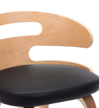 Esszimmerstühle 2 Stk. Schwarz Bugholz und Kunstleder