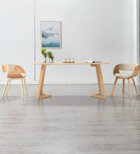 Esszimmerstuhl Creme Bugholz und Kunstleder