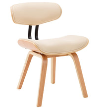 Esszimmerstühle 2 Stk. Creme Bugholz und Kunstleder