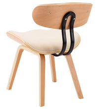 Esszimmerstühle 2 Stk. Creme Bugholz und Kunstleder