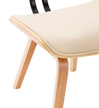 Esszimmerstühle 2 Stk. Creme Bugholz und Kunstleder