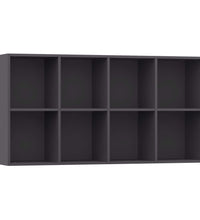 Bücherregal/Sideboard Grau 66×30×130 cm Holzwerkstoff