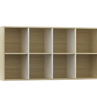 Bücherregal/Sideboard Weiß Sonoma-Eiche 66×30×130 cm