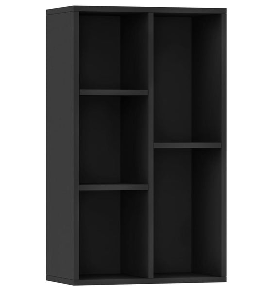 Bücherregal/Sideboard Schwarz 50x25x80 cm Holzwerkstoff