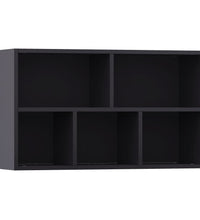 Bücherregal/Sideboard Grau 50x25x80 cm Holzwerkstoff