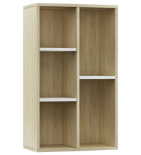 Bücherregal/Sideboard Weiß Sonoma-Eiche 50x25x80 cm