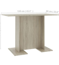 Esstisch Sonoma-Eiche 110x60x75 cm Holzwerkstoff