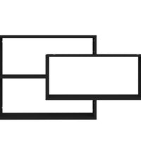 Wandregale Schwarz 104x20x58,5 cm Holzwerkstoff