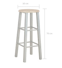 3-tlg. Bar-Set Holz und Stahl