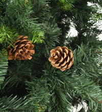 Künstlicher Weihnachtsbaum mit Kiefernzapfen Grün 180 cm