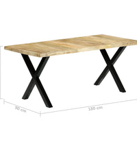 Esstisch 180×90×76 cm Mango Massivholz